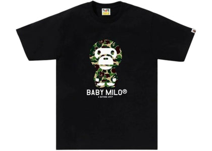 BAPE ABC Camo Baby Milo (SS25) Tee Black/Green - authentic BAPE product