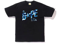BAPE ABC Camo Bape Sta Logo Tee Black Blue