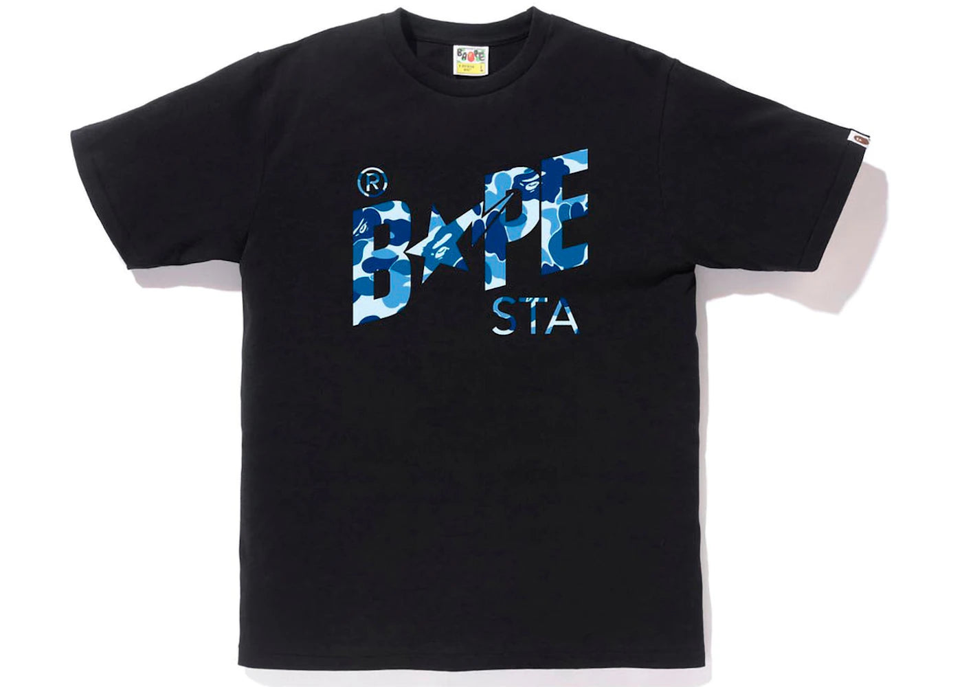 BAPE ABC Camo Bape Sta Logo Tee Black Blue - vue secondaire A