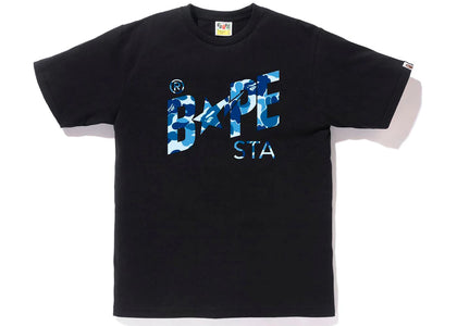 BAPE ABC Camo Bape Sta Logo Tee Black Blue - product view 2