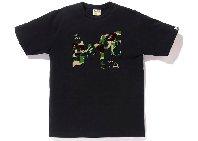 BAPE ABC Camo Bape Sta Logo Tee Black Green