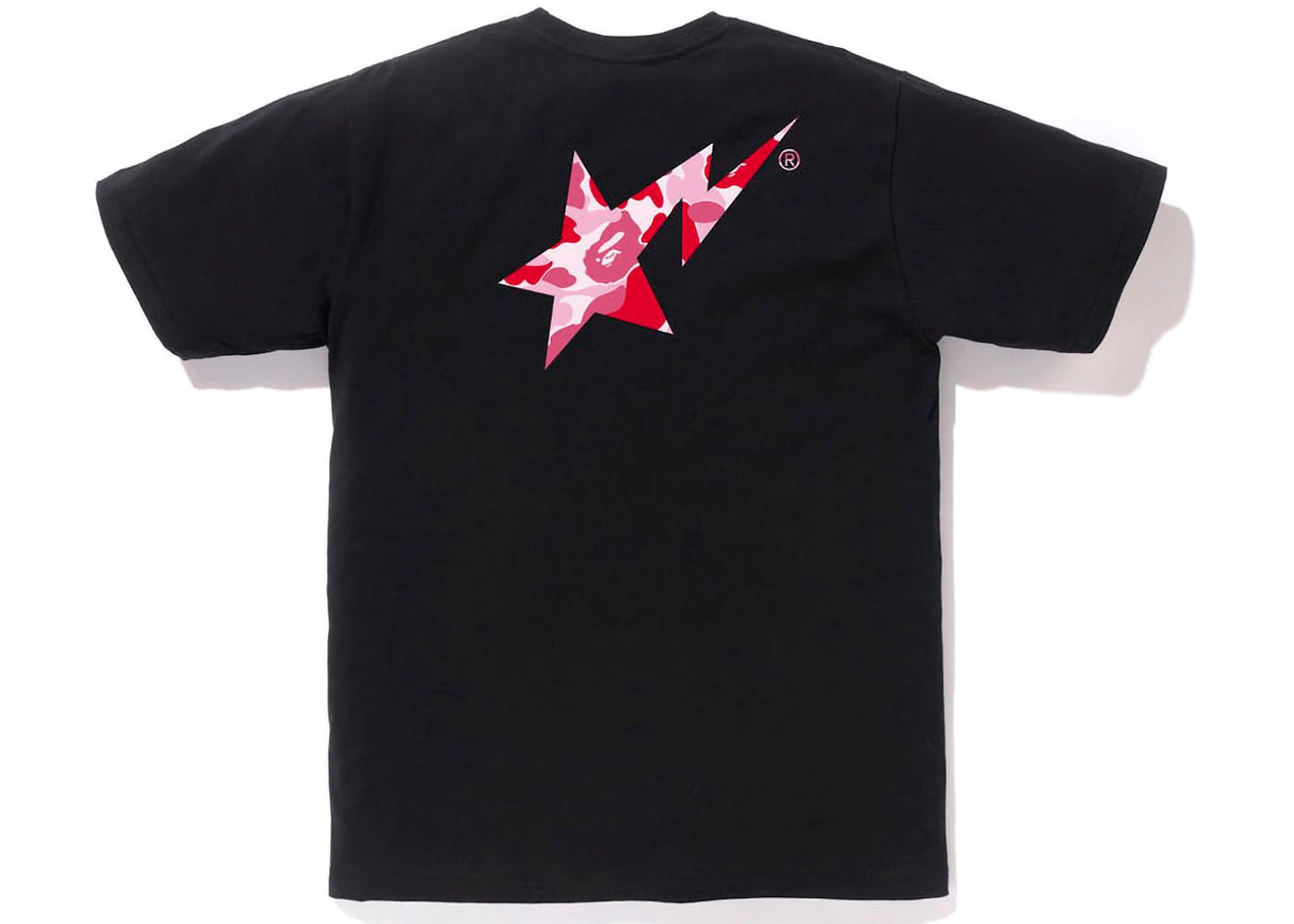 BAPE ABC Camo Bape Sta Logo Tee Black Pink - vue secondaire B