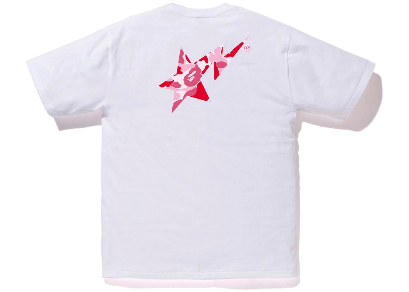 BAPE ABC Camo Bape Sta Logo Tee White Pink - vue secondaire B