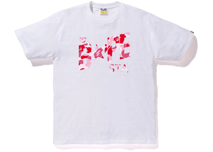 BAPE ABC Camo Bape Sta Logo Tee White Pink - product view 2