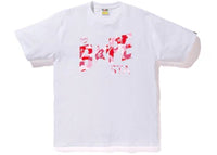 BAPE ABC Camo Bape Sta Logo Tee White Pink