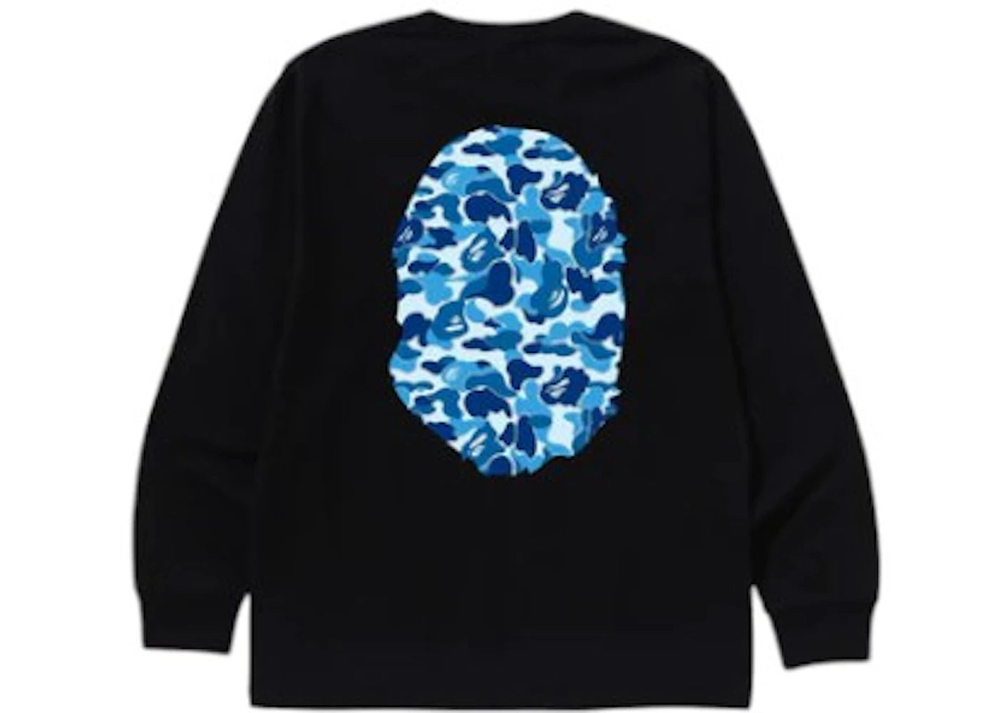 BAPE ABC Camo Big Ape Head L/S Tee Black/Blue - vue secondaire B