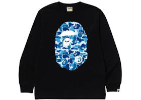 BAPE ABC Camo Big Ape Head L/S Tee Black/Blue