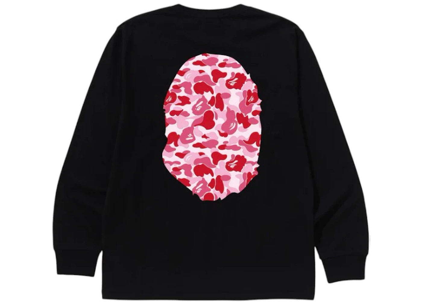 BAPE ABC Camo Big Ape Head L/S Tee Black/Pink - vue secondaire B