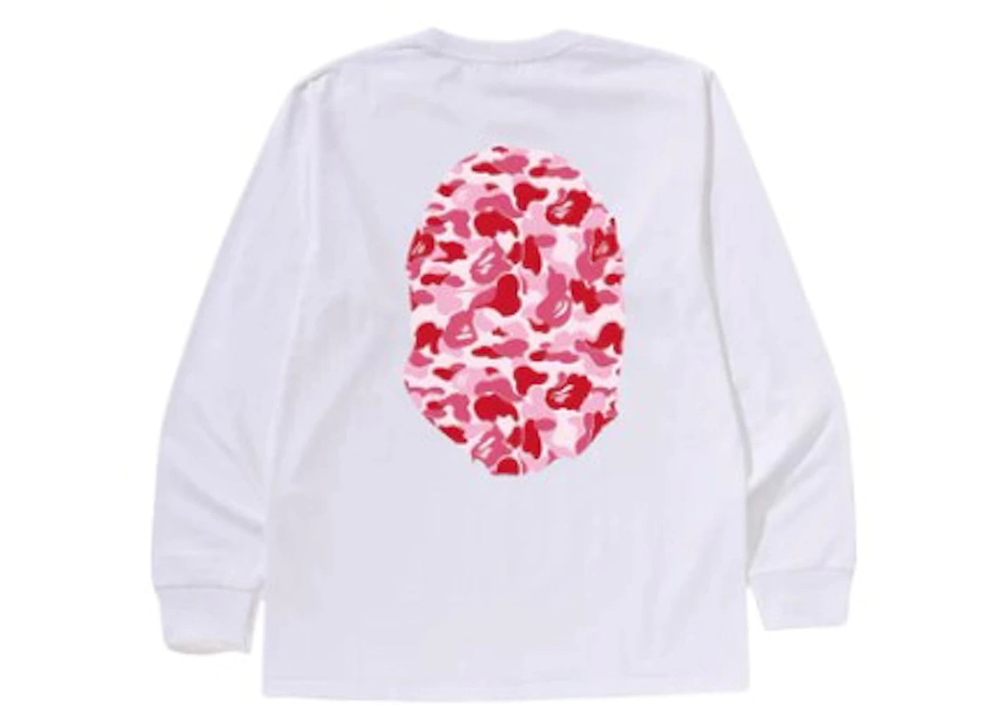 BAPE ABC Camo Big Ape Head L/S Tee White/Pink - vue secondaire B