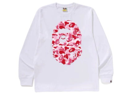 BAPE ABC Camo Big Ape Head L/S Tee White/Pink - product view 2