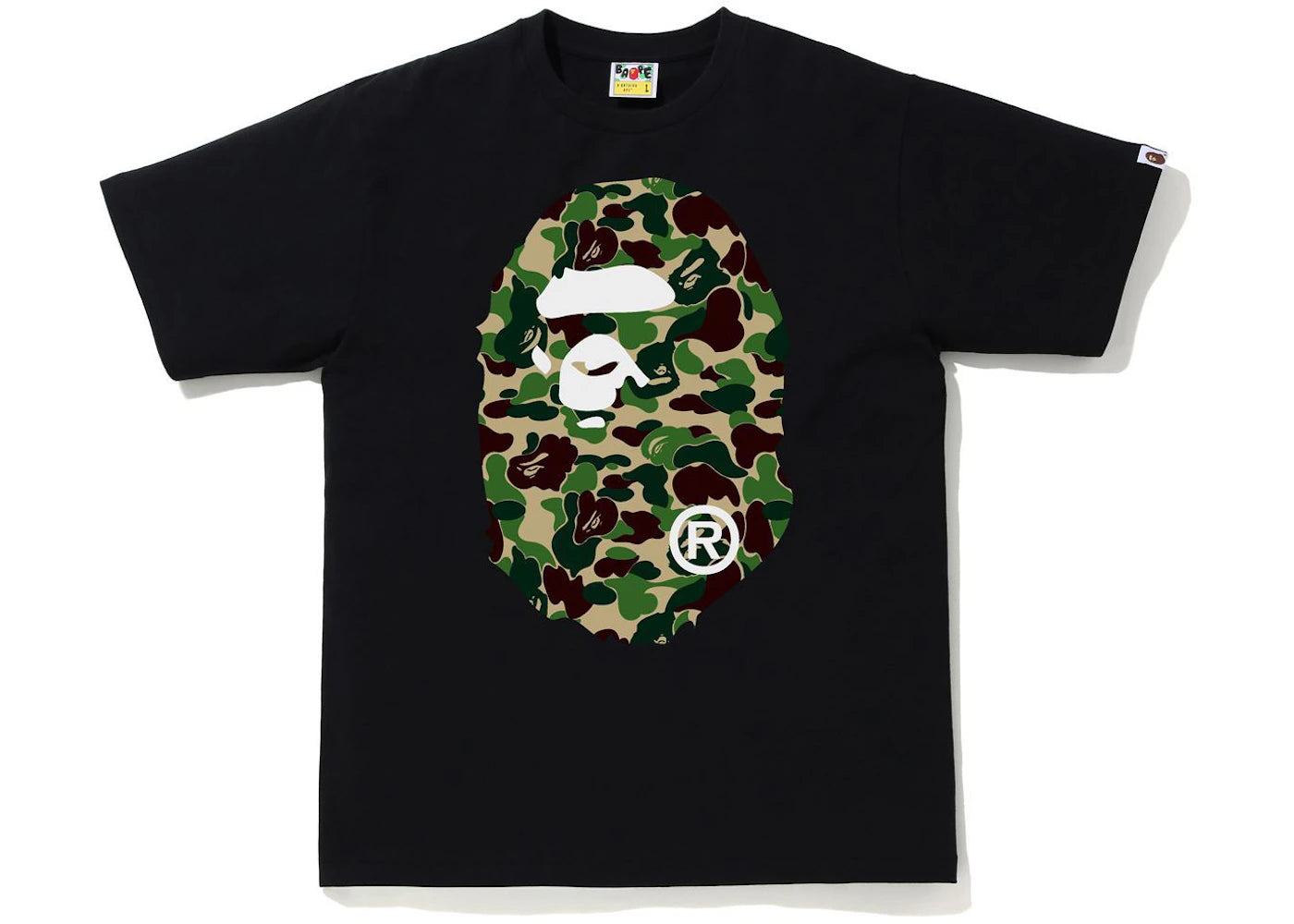 BAPE ABC Camo Big Ape Tee Black/Green - vue secondaire A
