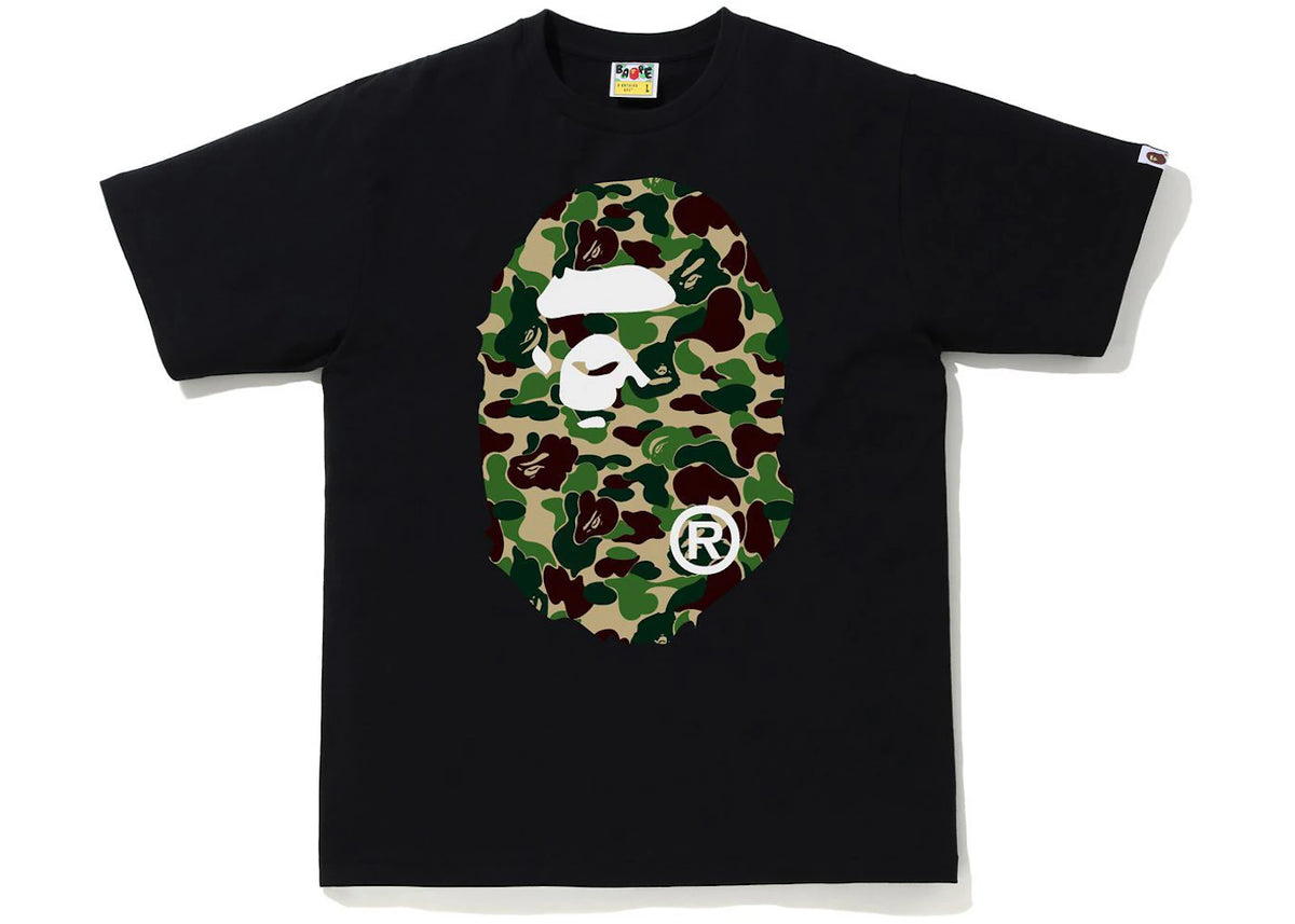 BAPE ABC Camo Big Ape Tee Black/Green - vue 360