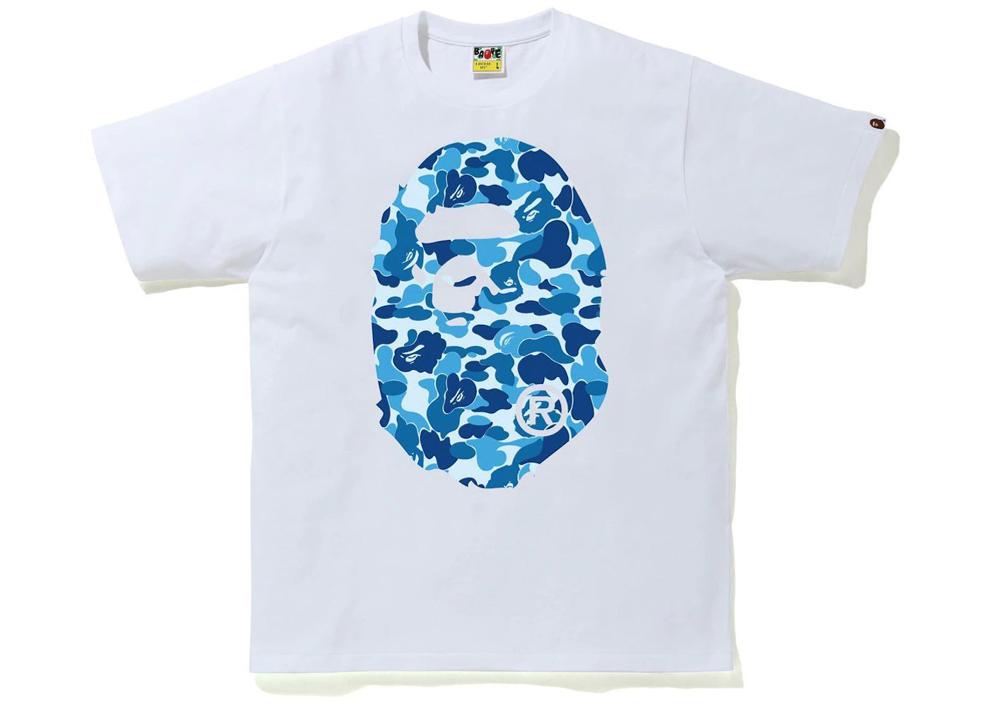 BAPE ABC Camo Big Ape Tee White/Blue - vue secondaire A