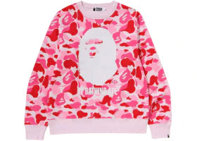 BAPE ABC Camo By Bathing Ape Crewneck Sweat Pink
