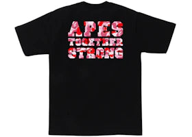 BAPE ABC Camo College ATS Tee Black/Pink