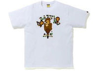 BAPE ABC Camo College Milo Tee White/Green