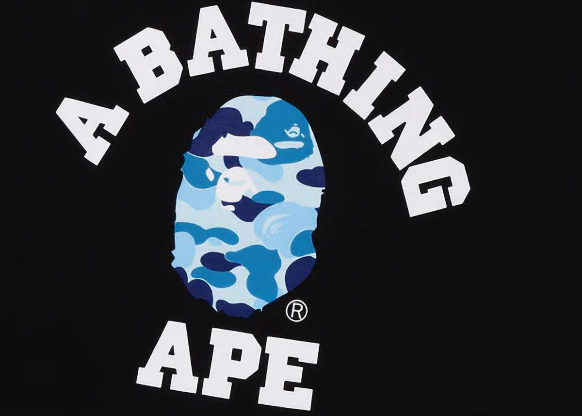 BAPE ABC Camo College Organic Cotton Tee Black/Blue - vue secondaire B