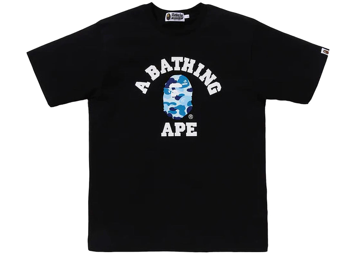 BAPE ABC Camo College Organic Cotton Tee Black/Blue - vue secondaire A