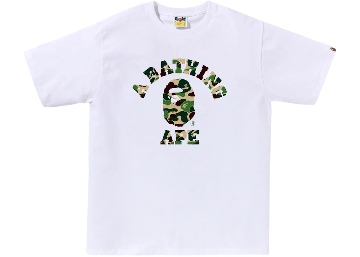 BAPE ABC Camo College (SS25) Tee White/Green
