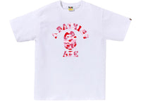BAPE ABC Camo College (SS25) T-Shirt Weiß/Rosa