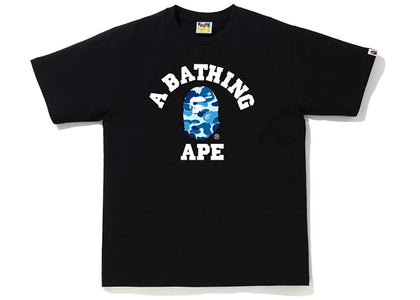 BAPE ABC Camo College Tee Black/Blue - authentic BAPE product