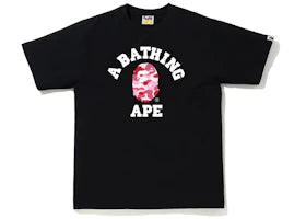 BAPE ABC Camo College Tee Black/Pink