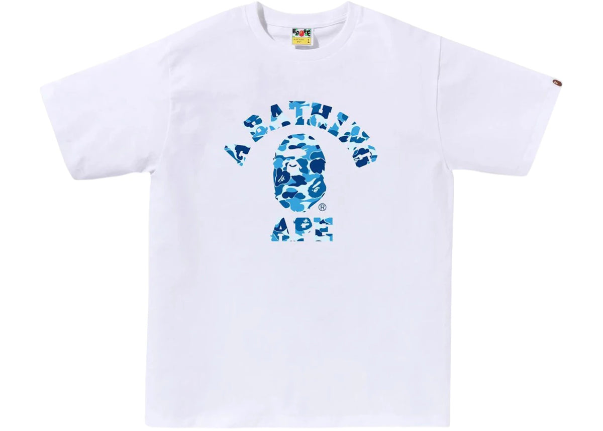 BAPE ABC Camo College Tee (FW25) White/Blue - vue secondaire A