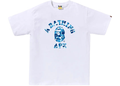 BAPE ABC Camo College Tee (FW25) White/Blue - product view 2