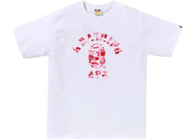 BAPE ABC Camo College Tee (FW25) White/Pink