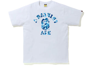 BAPE ABC Camo College Tee (SS21) White/Blue - authentic BAPE product