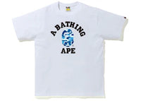 BAPE ABC Camo College Tee White/Blue
