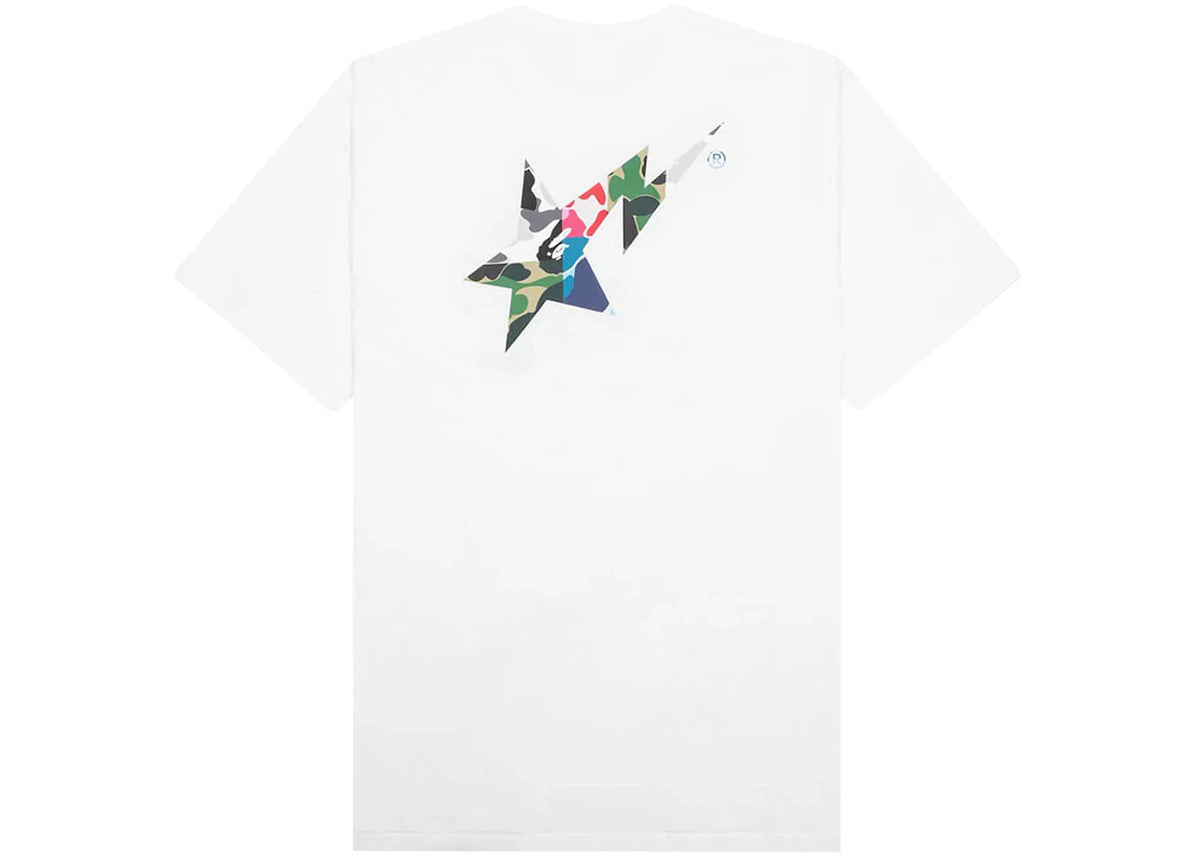 BAPE ABC Camo Crazy Bape Sta Logo Tee White - vue secondaire B