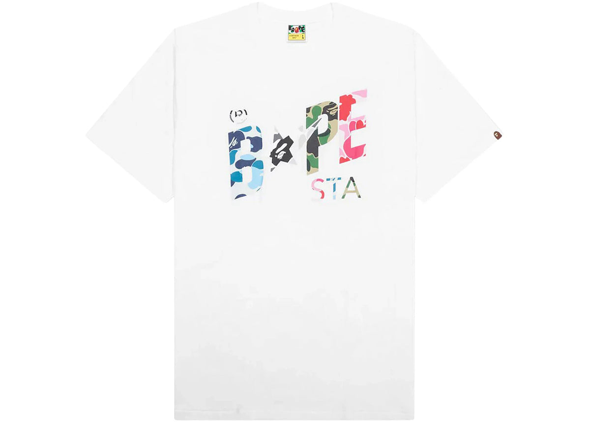 BAPE ABC Camo Crazy Bape Sta Logo Tee White - vue secondaire A