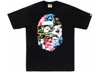 BAPE ABC Camo Crazy Big Ape Head Tee Black