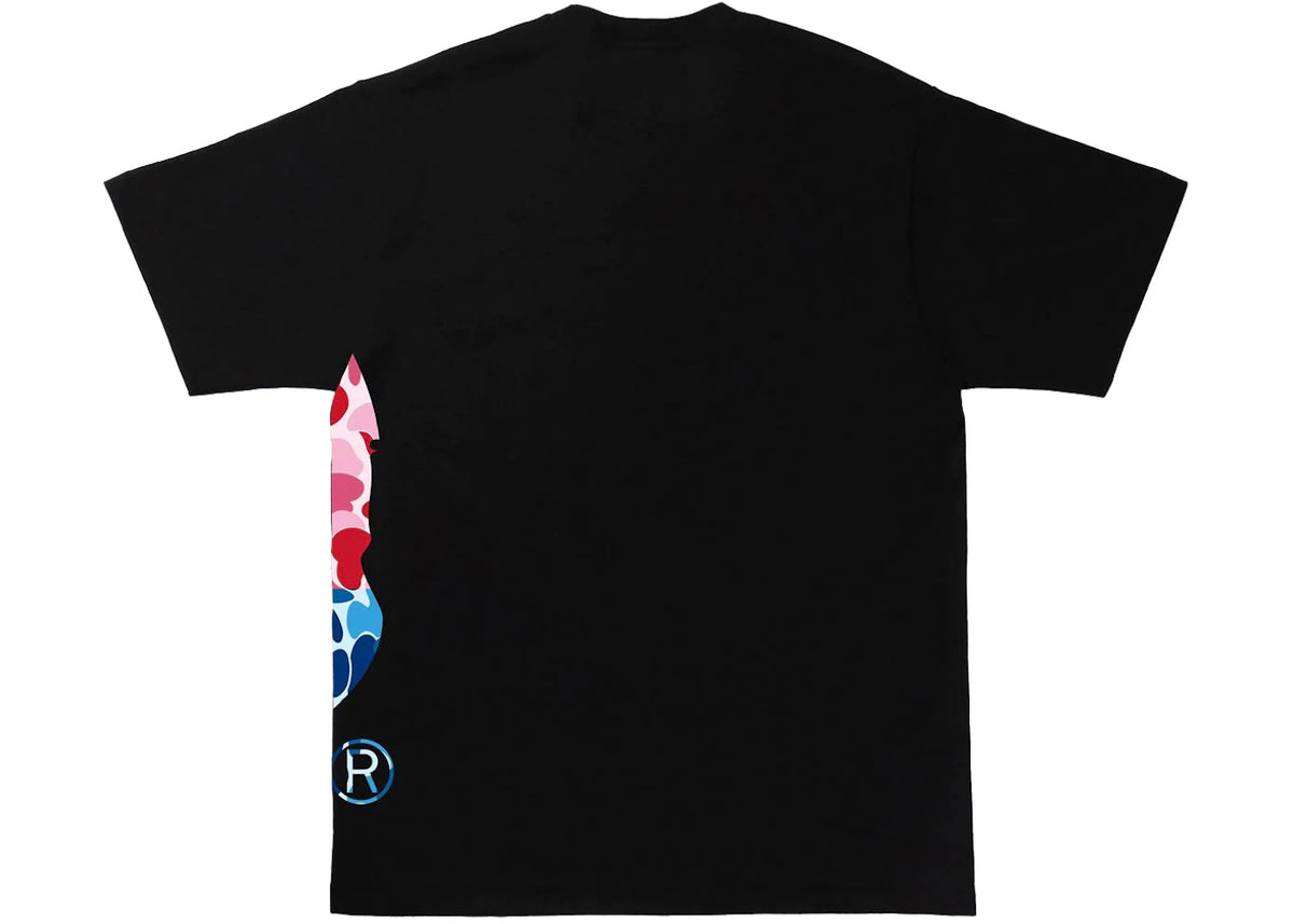 BAPE ABC Camo Crazy Side Big Ape Head Tee Black - vue secondaire B