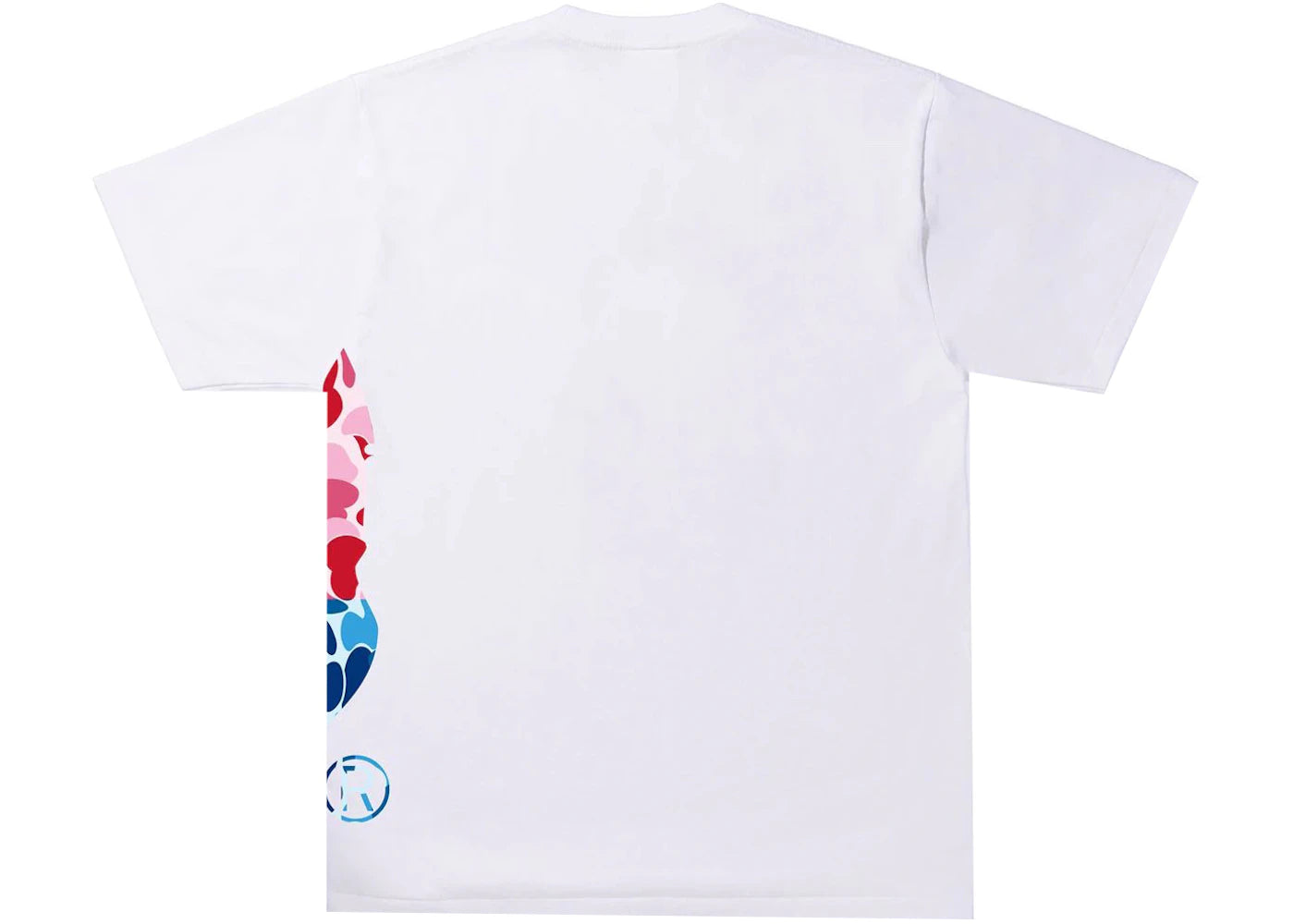 BAPE ABC Camo Crazy Side Big Ape Head Tee White - vue secondaire A