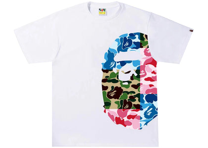 BAPE ABC Camo Crazy Side Big Ape Head Tee White - authentic BAPE product
