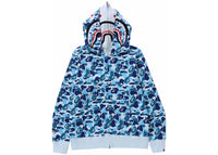 BAPE ABC Camo Double Shark Full Zip Hoodie (FW23) Blue