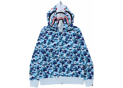 BAPE ABC Camo Double Shark Full Zip Hoodie (FW23) Blue