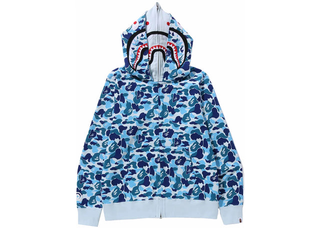 BAPE ABC Camo Double Shark Full Zip Hoodie (FW23) Blue