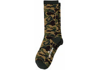BAPE ABC Camo Jacquard Socks Green