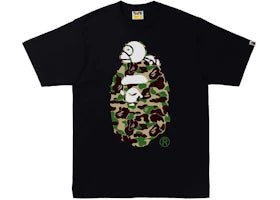 BAPE ABC Camo Milo On Big Ape Tee Black/Green - vue 360
