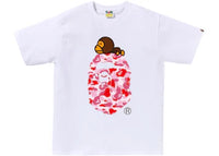 BAPE ABC Camo Milo On Big Ape Tee (SS25) White/Pink