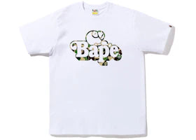 BAPE ABC Camo Milo on Bape Tee White Green - vue 360