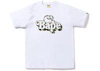 BAPE ABC Camo Milo on Bape Tee White Green