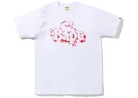 BAPE ABC Camo Milo on Bape Tee White Pink