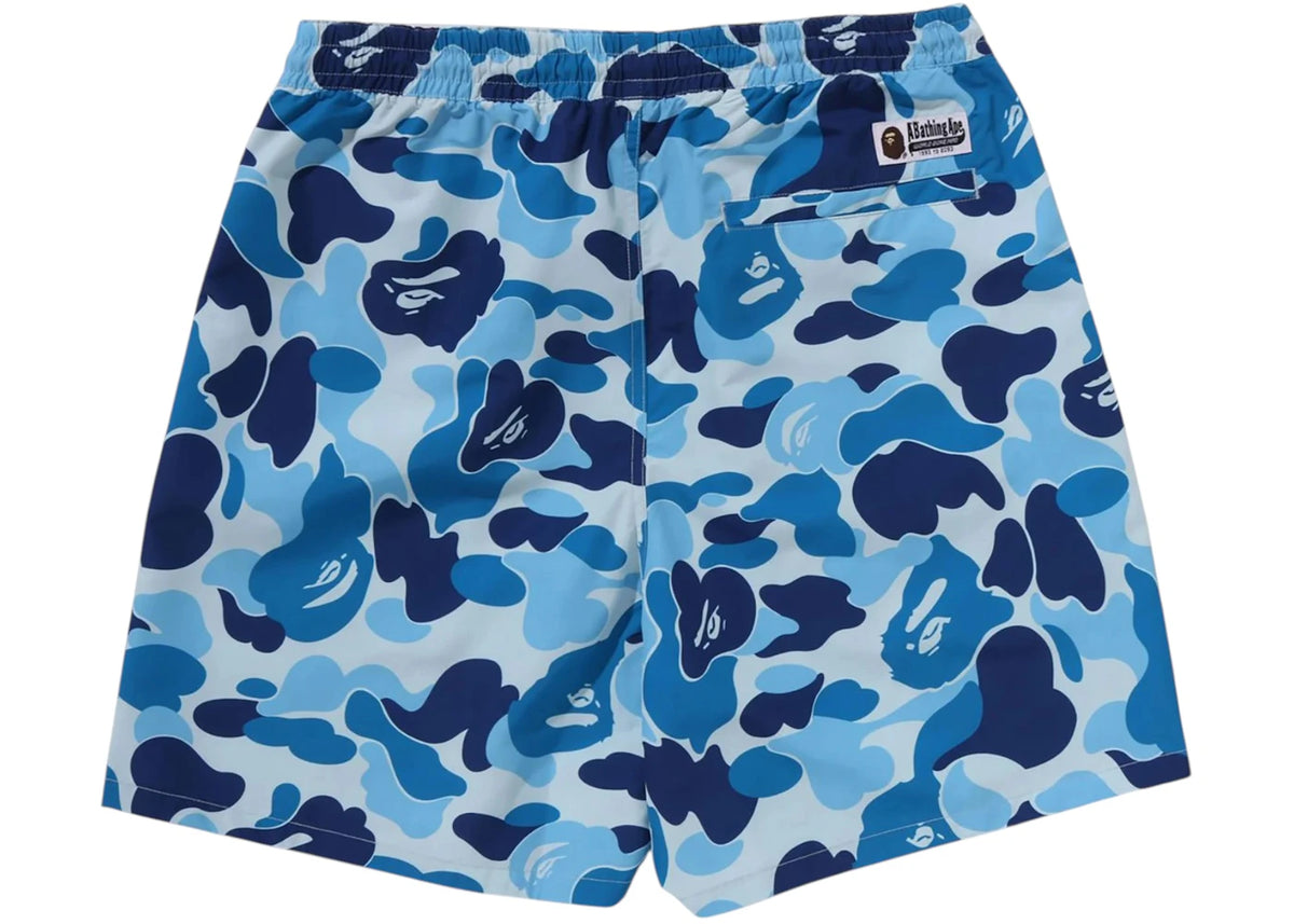 BAPE ABC Camo One Point Relaxed Fit Water Shorts Blue - vue secondaire B