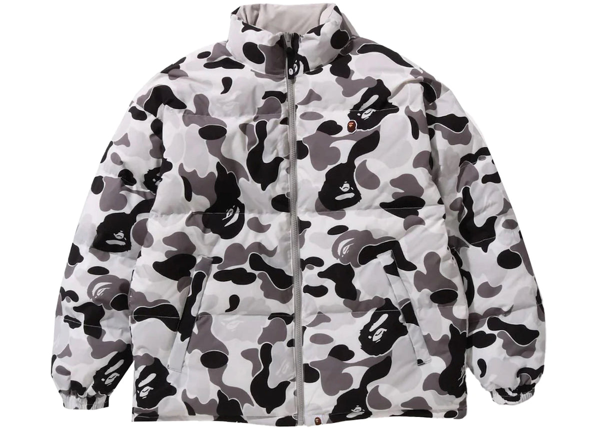 BAPE ABC Camo Reversible Down Jacket Gray - vue secondaire A