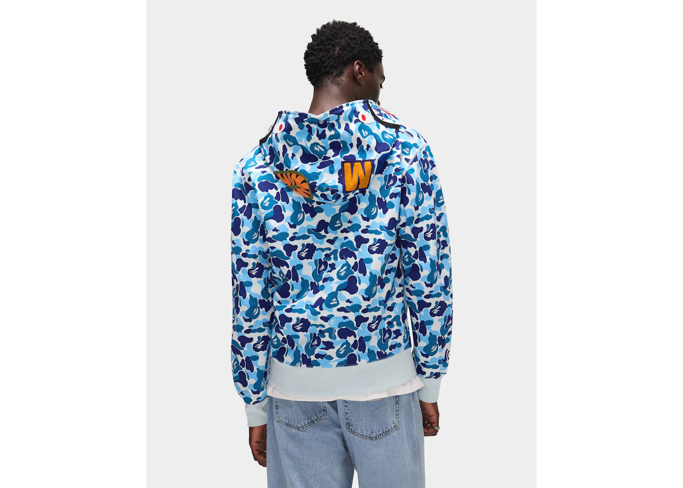 BAPE ABC Camo Shark Full Zip Hoodie Blue