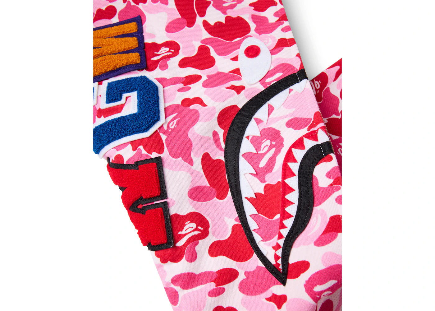 BAPE ABC Camo Shark Full Zip Hoodie Pink
